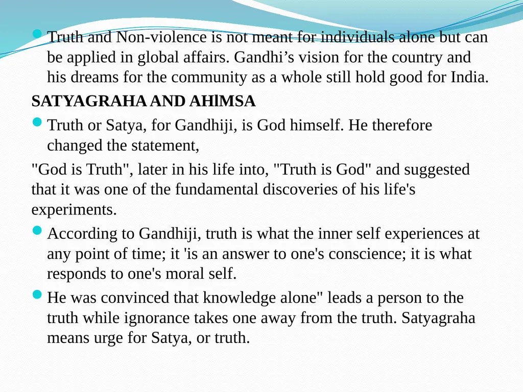 Gandhi and his Ideology Ms. Brighty Robert PG - slide 7 of 28