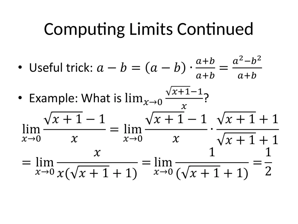 Lecture 1: Limits, Derivatives, the Product Rule, - slide 10 of 41