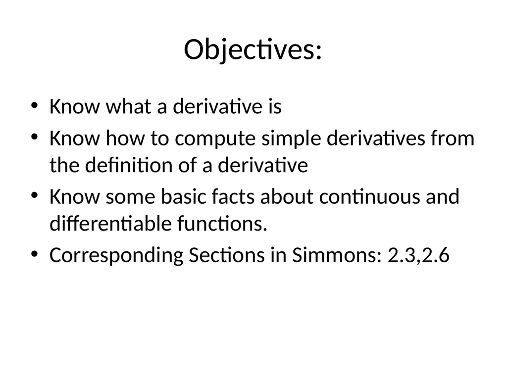 Lecture 1: Limits, Derivatives, the Product Rule, - slide 20 of 41