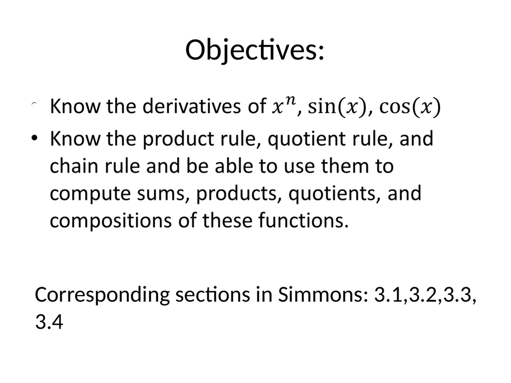 Lecture 1: Limits, Derivatives, the Product Rule, - slide 33 of 41