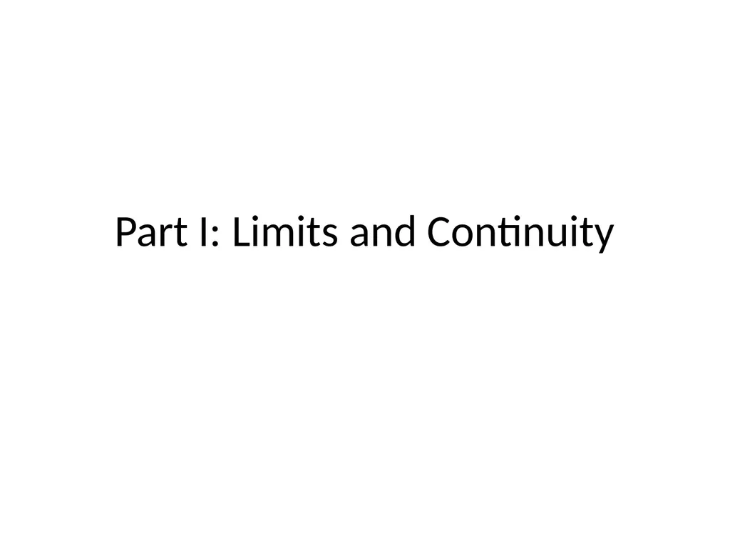 Lecture 1: Limits, Derivatives, the Product Rule, - slide 2 of 41