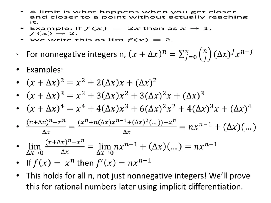 Lecture 1: Limits, Derivatives, the Product Rule, - slide 34 of 41