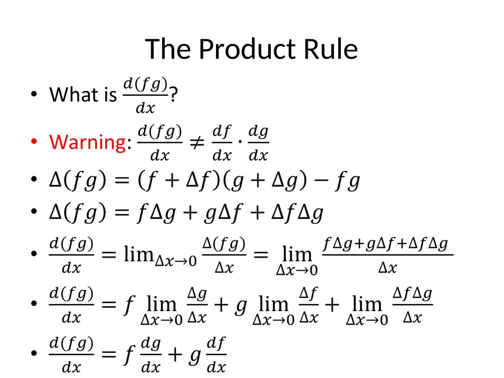 Lecture 1: Limits, Derivatives, the Product Rule, - slide 38 of 41