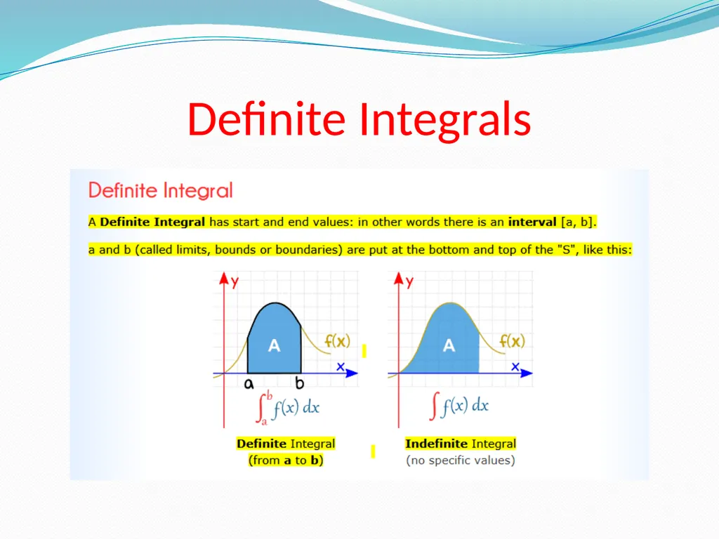 INTEGRALS CONTENT What Integration is. Geometrical - slide 19 of 28