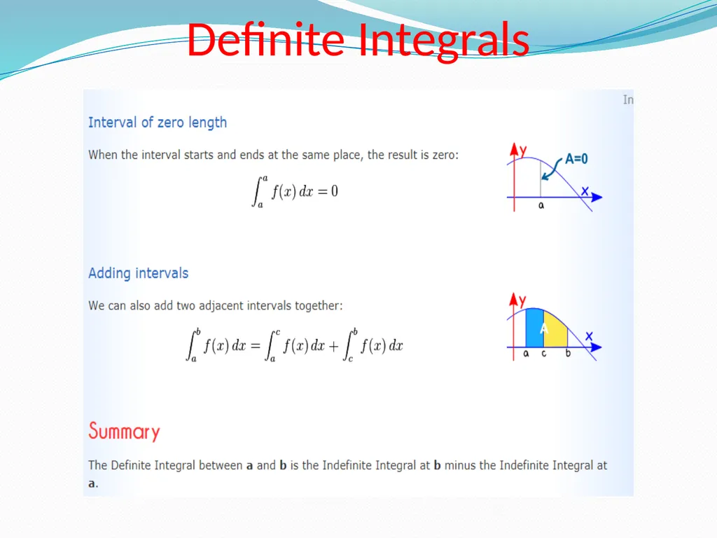INTEGRALS CONTENT What Integration is. Geometrical - slide 22 of 28