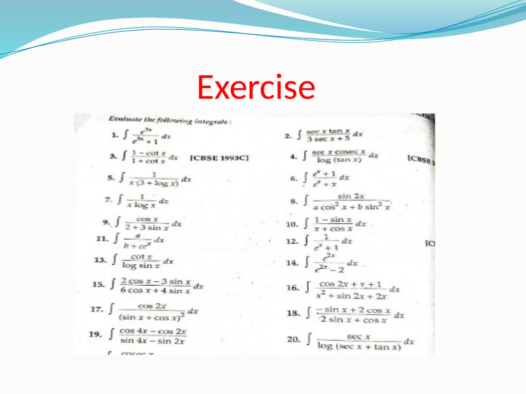 INTEGRALS CONTENT What Integration is. Geometrical - slide 13 of 28