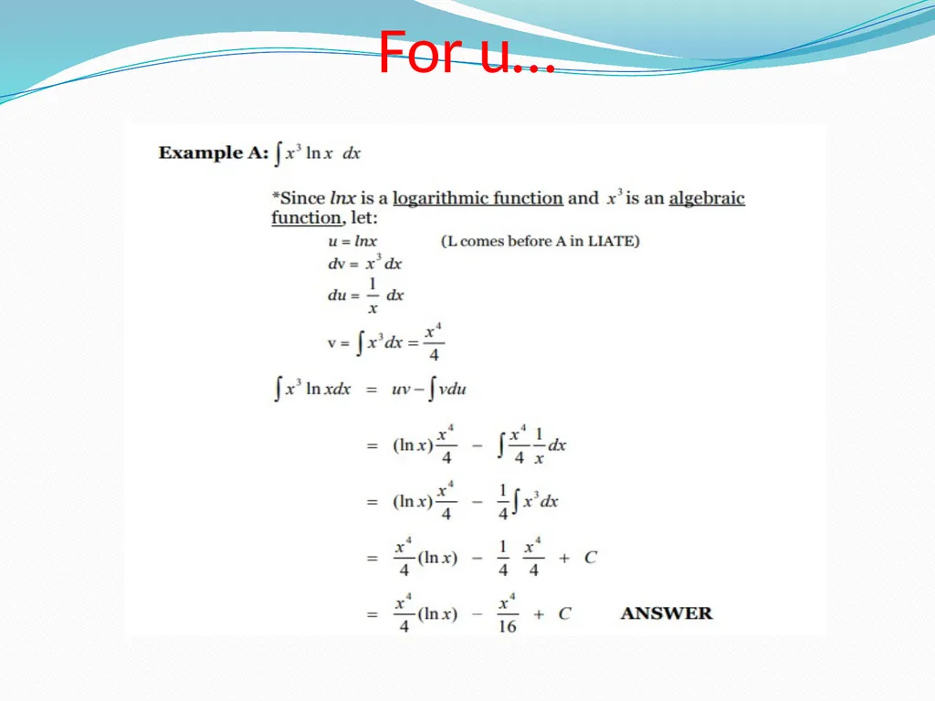 INTEGRALS CONTENT What Integration is. Geometrical - slide 17 of 28