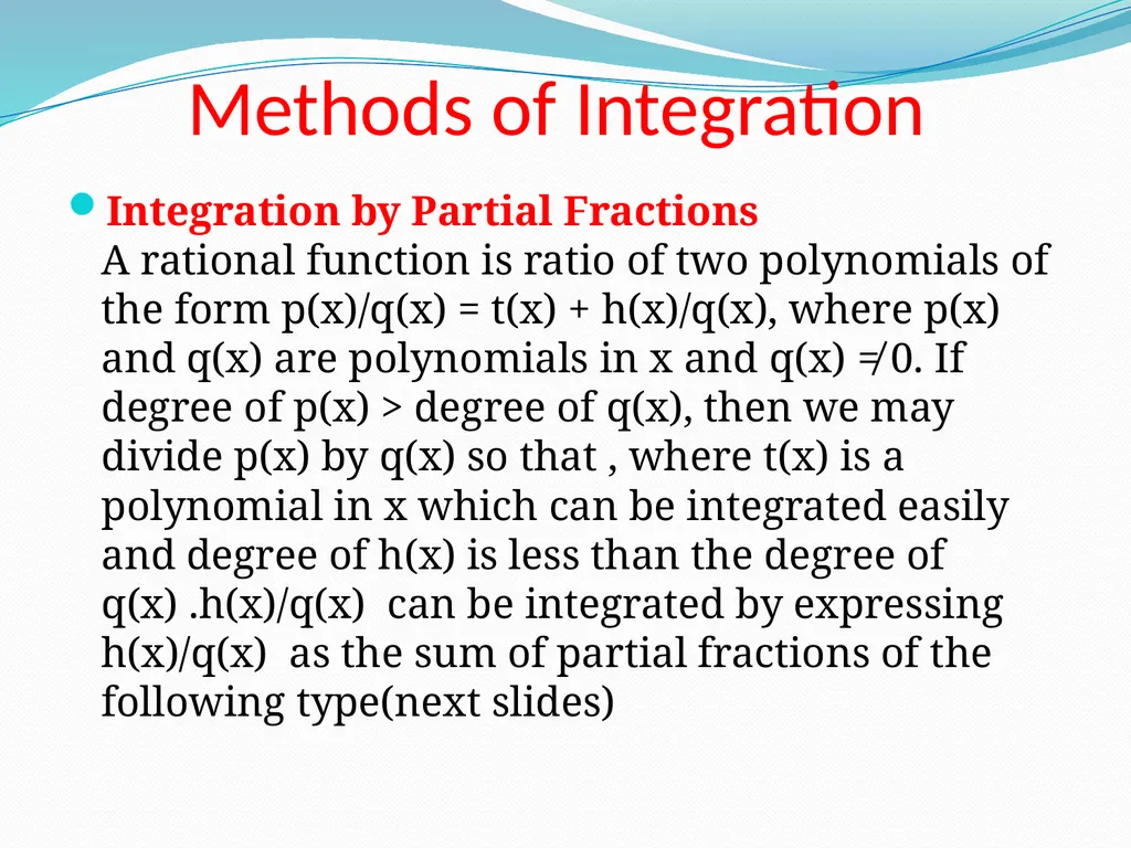 INTEGRALS CONTENT What Integration is. Geometrical - slide 10 of 28