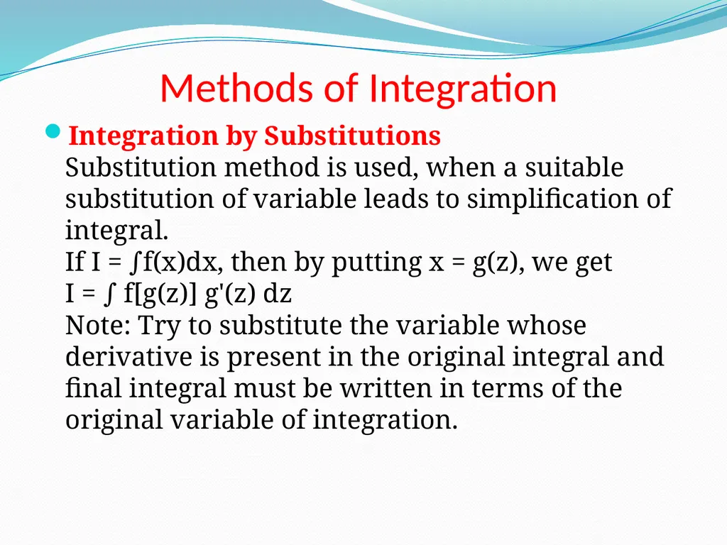 INTEGRALS CONTENT What Integration is. Geometrical - slide 8 of 28