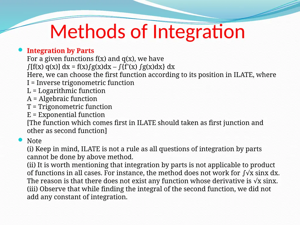 INTEGRALS CONTENT What Integration is. Geometrical - slide 9 of 28