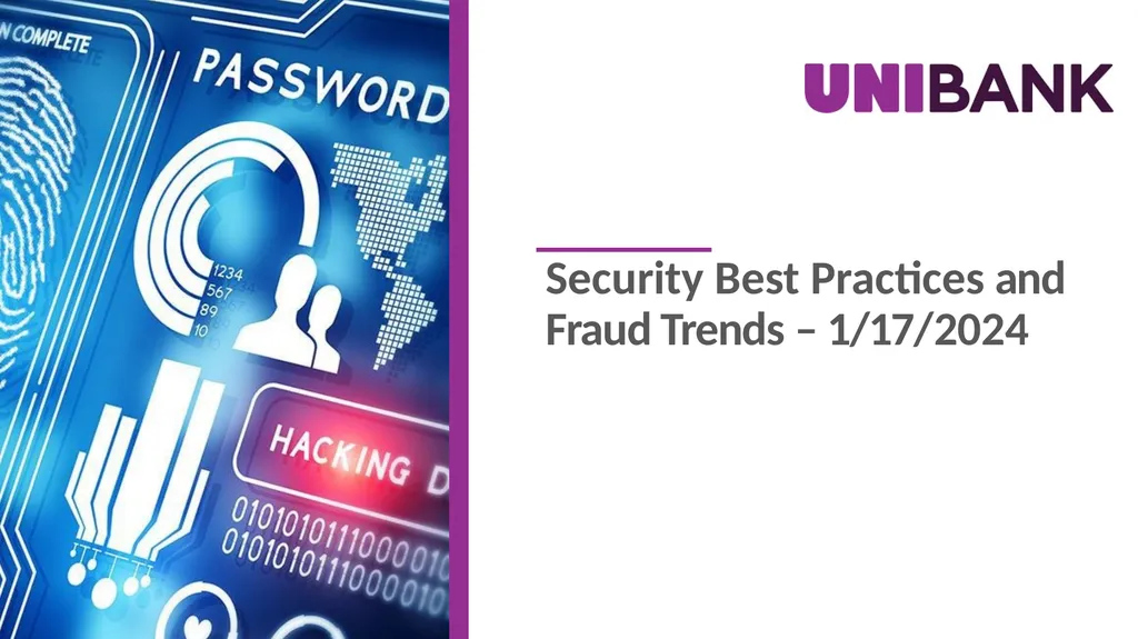 Security Best Practices and Fraud Trends – - slide 1 of 33