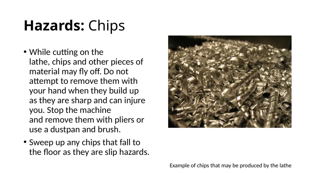 Introduction to Lathe Safety This material was - slide 12 of 22