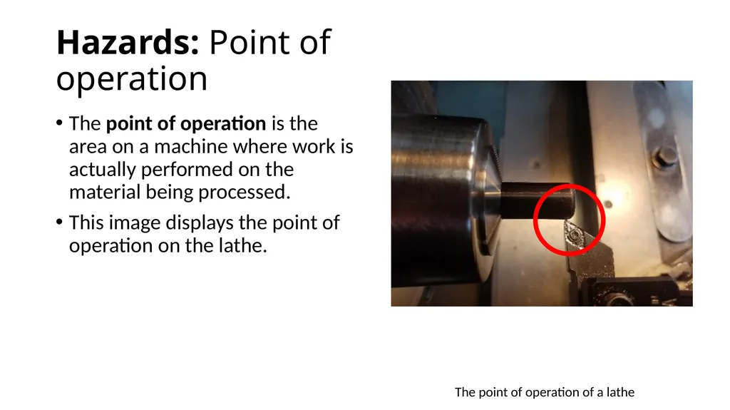 Introduction to Lathe Safety This material was - slide 9 of 22