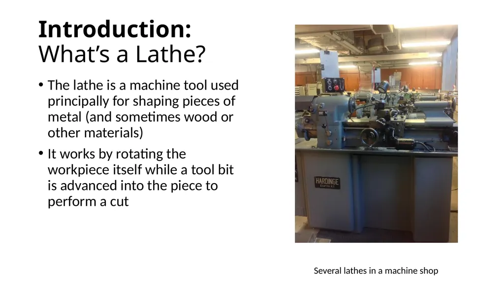 Introduction to Lathe Safety This material was - slide 2 of 22