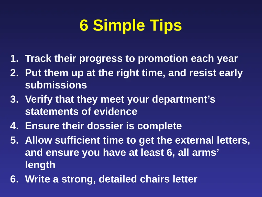 Leading Faculty Through the Promotion &/or Tenure - slide 22 of 27