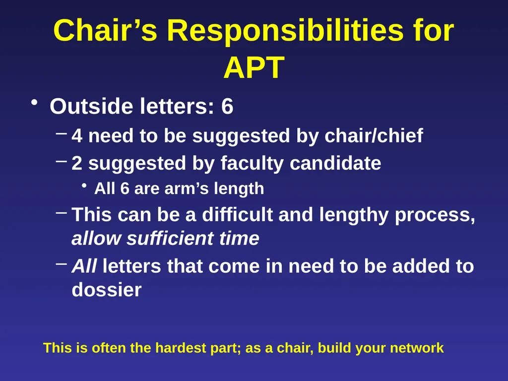 Leading Faculty Through the Promotion &/or Tenure - slide 14 of 27