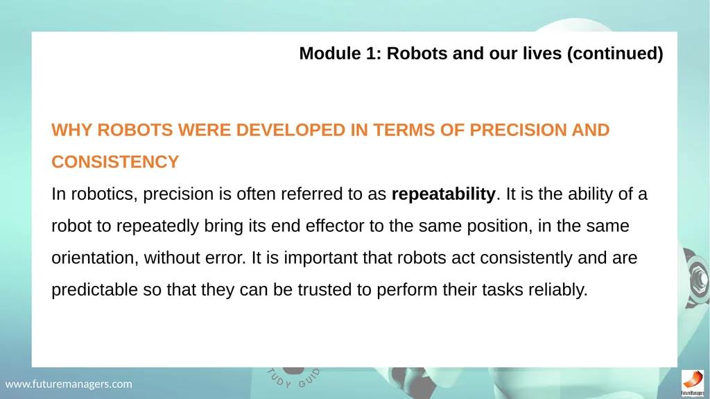 Robotics Fundamentals NCV2 www.futuremanagers.com - slide 10 of 43