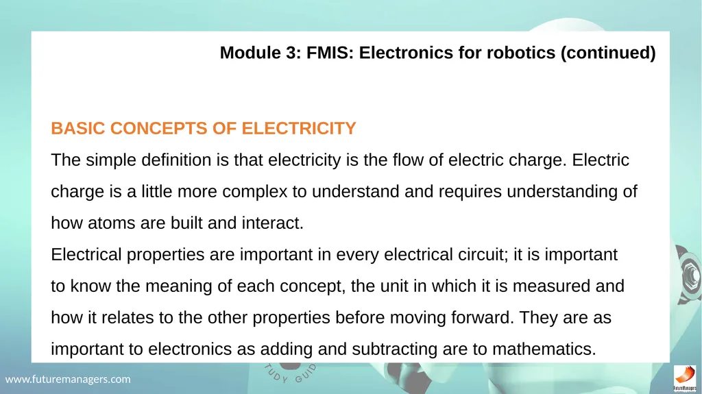 Robotics Fundamentals NCV2 www.futuremanagers.com - slide 25 of 43