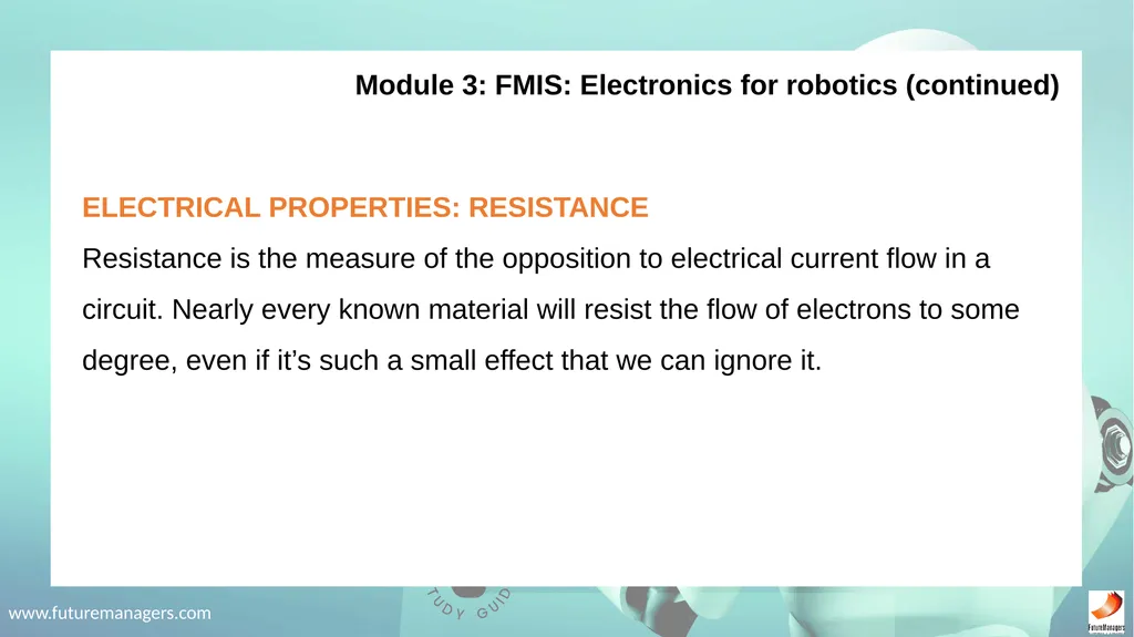 Robotics Fundamentals NCV2 www.futuremanagers.com - slide 28 of 43