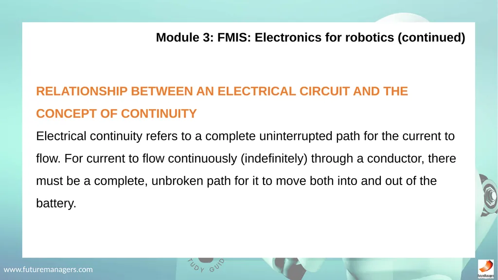 Robotics Fundamentals NCV2 www.futuremanagers.com - slide 31 of 43