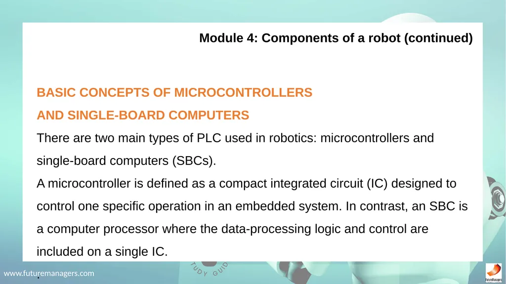 Robotics Fundamentals NCV2 www.futuremanagers.com - slide 34 of 43