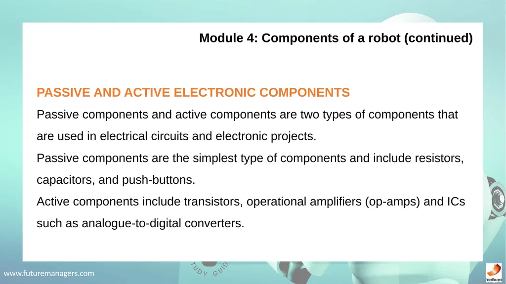 Robotics Fundamentals NCV2 www.futuremanagers.com - slide 37 of 43
