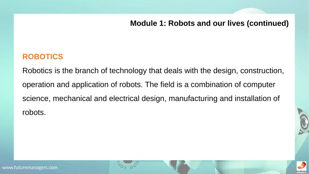 Robotics Fundamentals NCV2 www.futuremanagers.com - slide 4 of 43