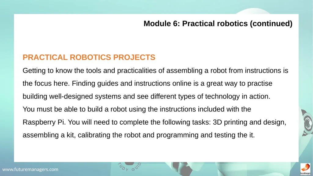 Robotics Fundamentals NCV2 www.futuremanagers.com - slide 42 of 43