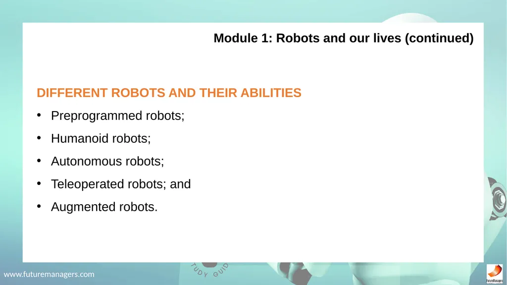 Robotics Fundamentals NCV2 www.futuremanagers.com - slide 5 of 43