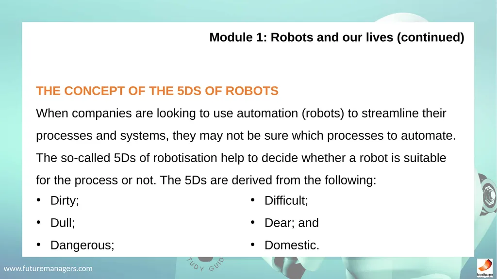 Robotics Fundamentals NCV2 www.futuremanagers.com - slide 9 of 43