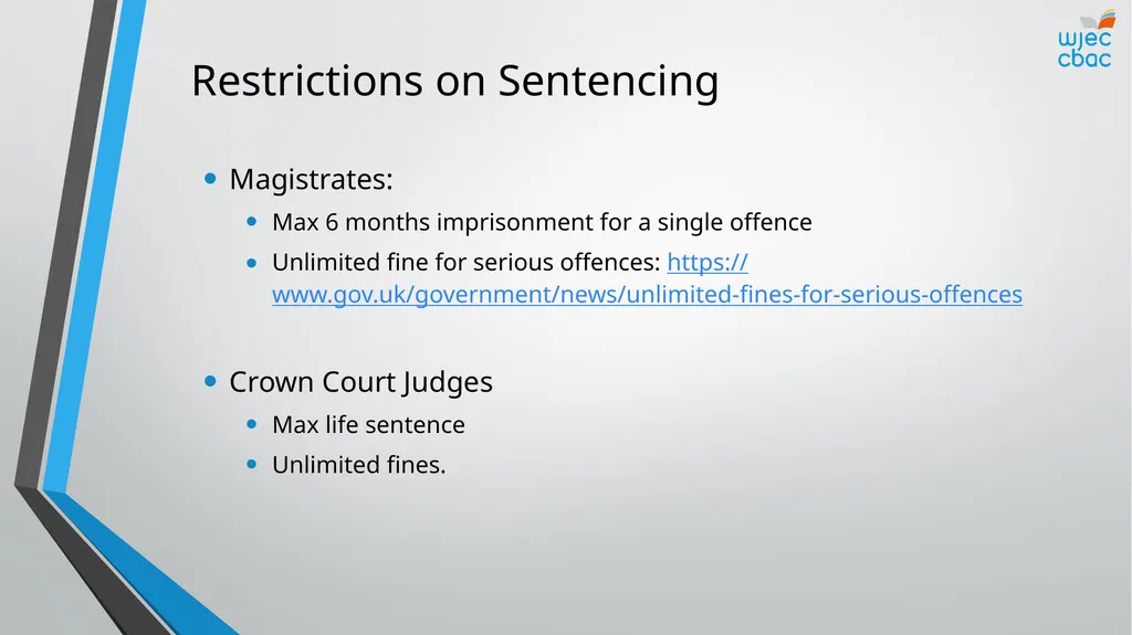 The Criminal Process Principles of sentencing - slide 4 of 25