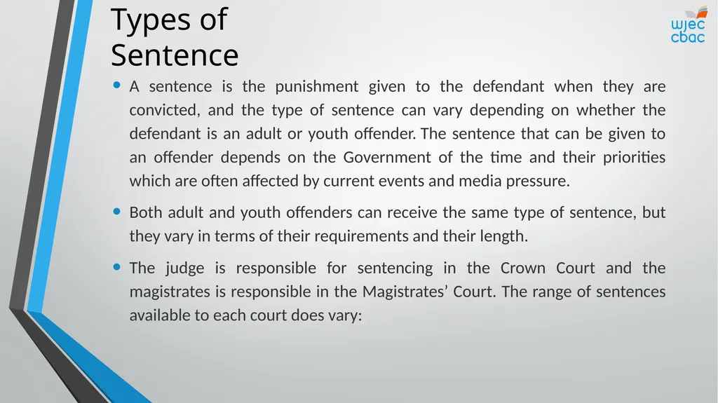 The Criminal Process Principles of sentencing - slide 19 of 25