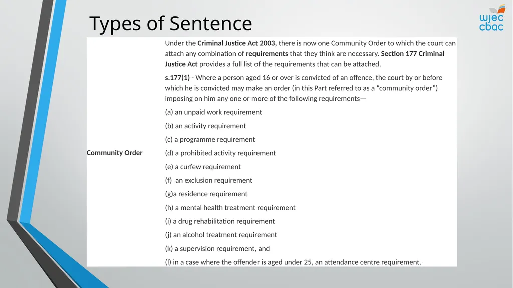The Criminal Process Principles of sentencing - slide 24 of 25