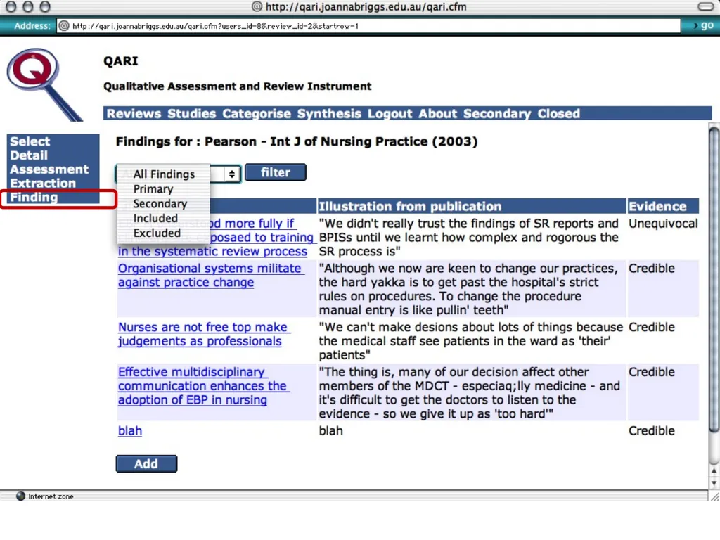 A worked example of META-AGGREGATION Its history - slide 25 of 33