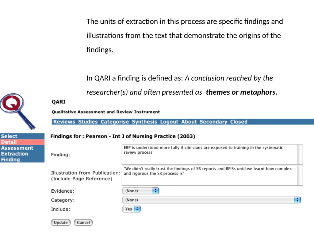 A worked example of META-AGGREGATION Its history - slide 22 of 33