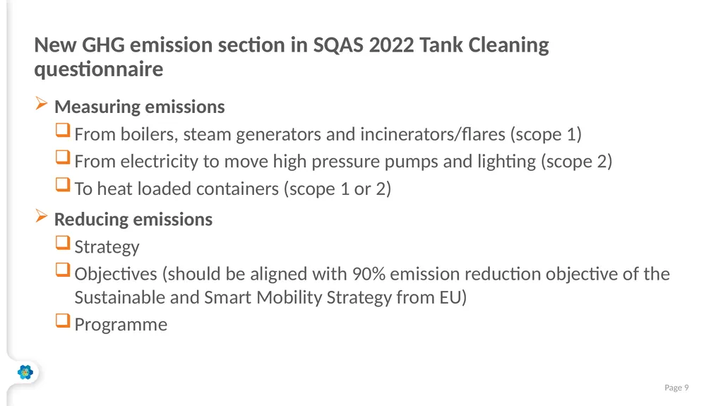 SQAS 2022 ECTA Workshop 7 October 2021 The - slide 9 of 14