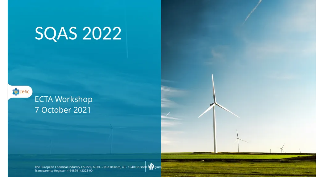 SQAS 2022 ECTA Workshop 7 October 2021 The - slide 1 of 14