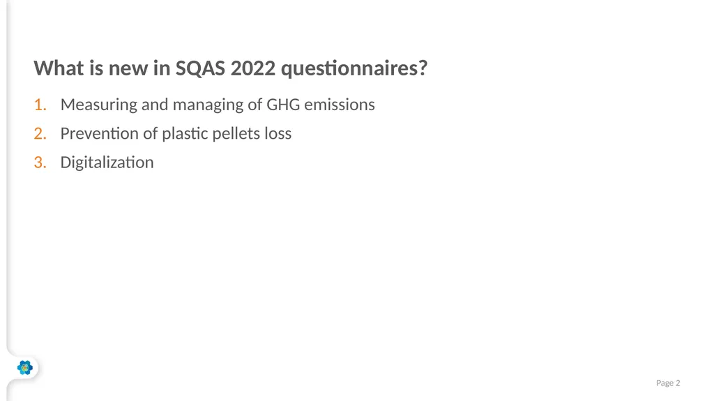 SQAS 2022 ECTA Workshop 7 October 2021 The - slide 2 of 14