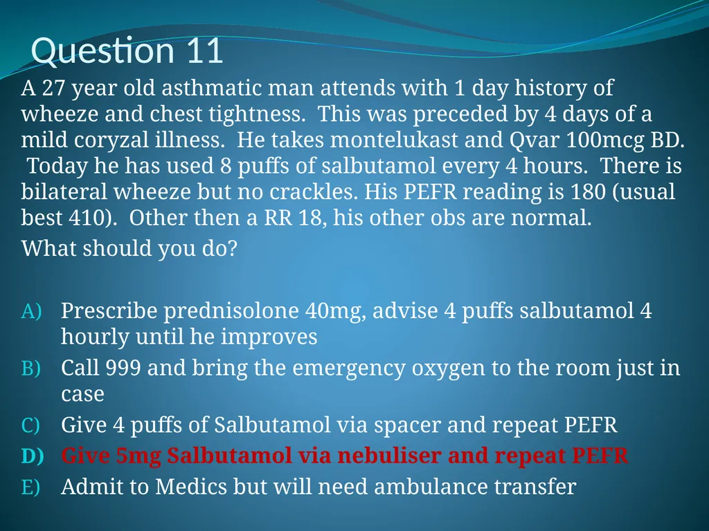 Respiratory Medicine in General Practice Dr Andrew - slide 79 of 140