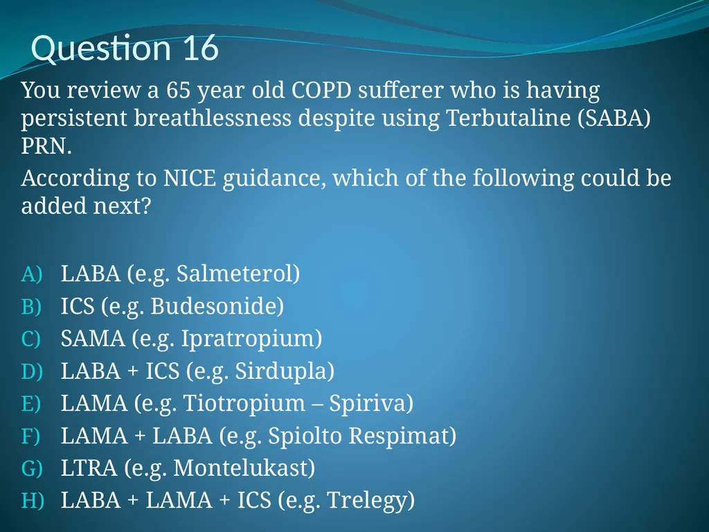 Respiratory Medicine in General Practice Dr Andrew - slide 106 of 140
