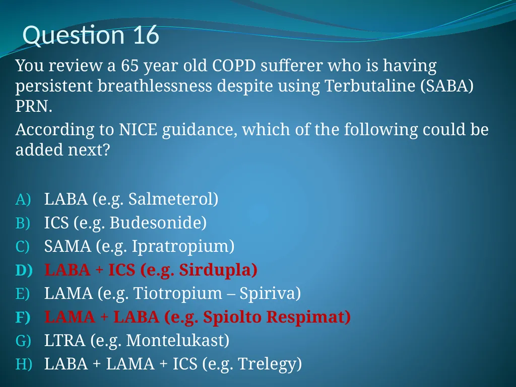 Respiratory Medicine in General Practice Dr Andrew - slide 107 of 140