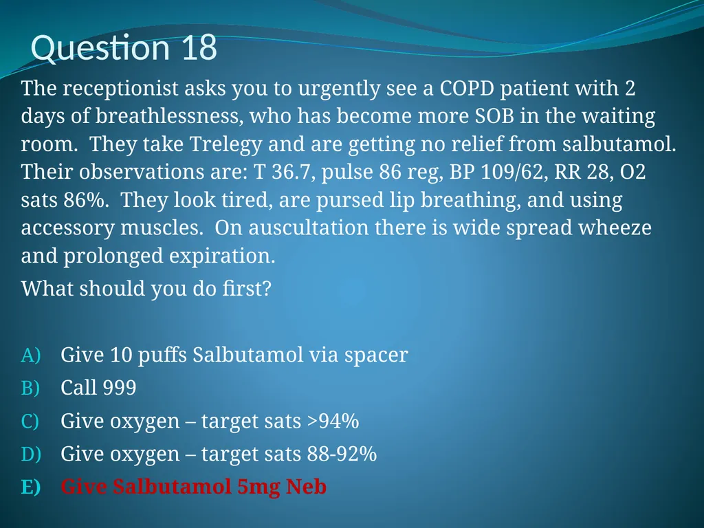 Respiratory Medicine in General Practice Dr Andrew - slide 122 of 140