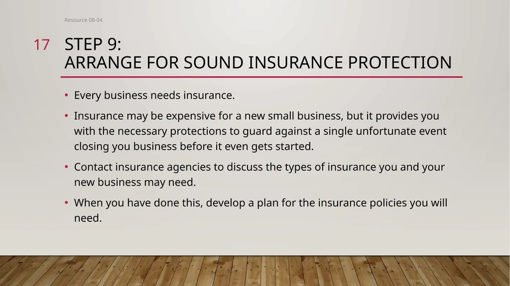 Entrepreneurial Steps to Launch a Small business - slide 17 of 19