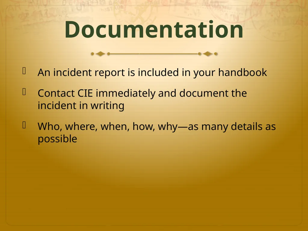 Faculty-Led Study Abroad Pre-Departure and Risk - slide 12 of 19