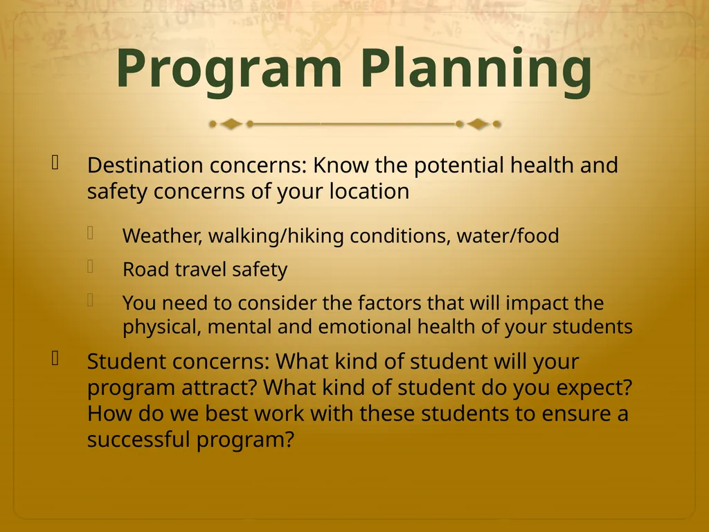 Faculty-Led Study Abroad Pre-Departure and Risk - slide 5 of 19