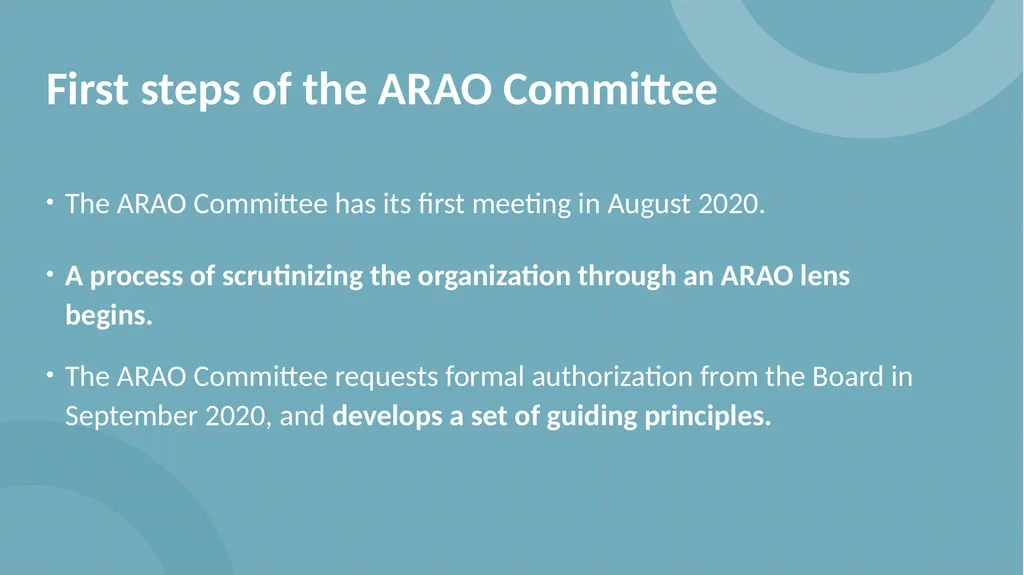 Anti-Racism & Anti-Oppression (ARAO) Committee - slide 5 of 20