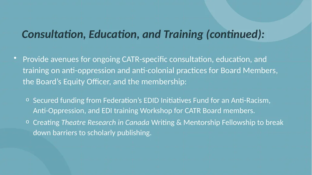 Anti-Racism & Anti-Oppression (ARAO) Committee - slide 16 of 20