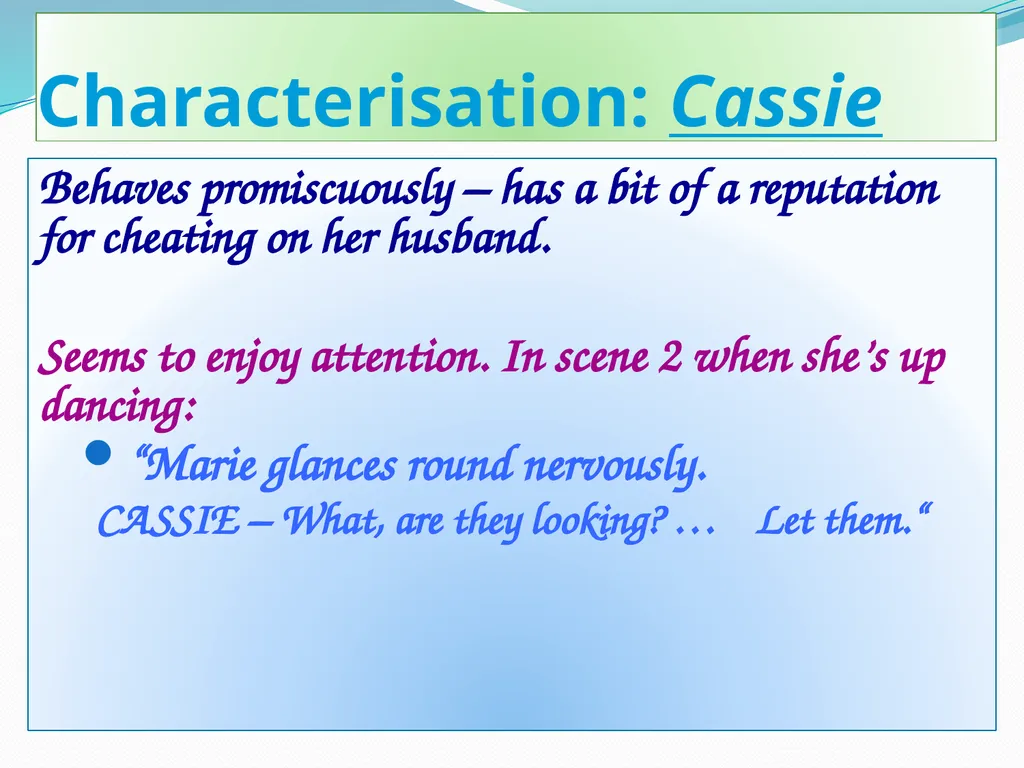 Rona Munro Learning Outcomes Read the play Bold - slide 35 of 63