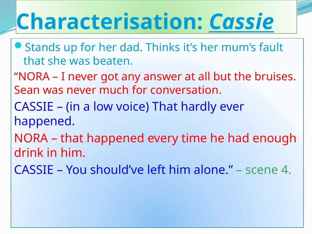 Rona Munro Learning Outcomes Read the play Bold - slide 39 of 63