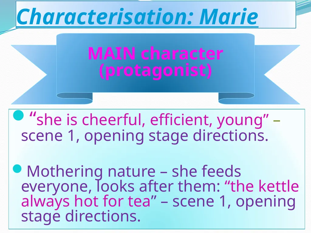 Rona Munro Learning Outcomes Read the play Bold - slide 27 of 63